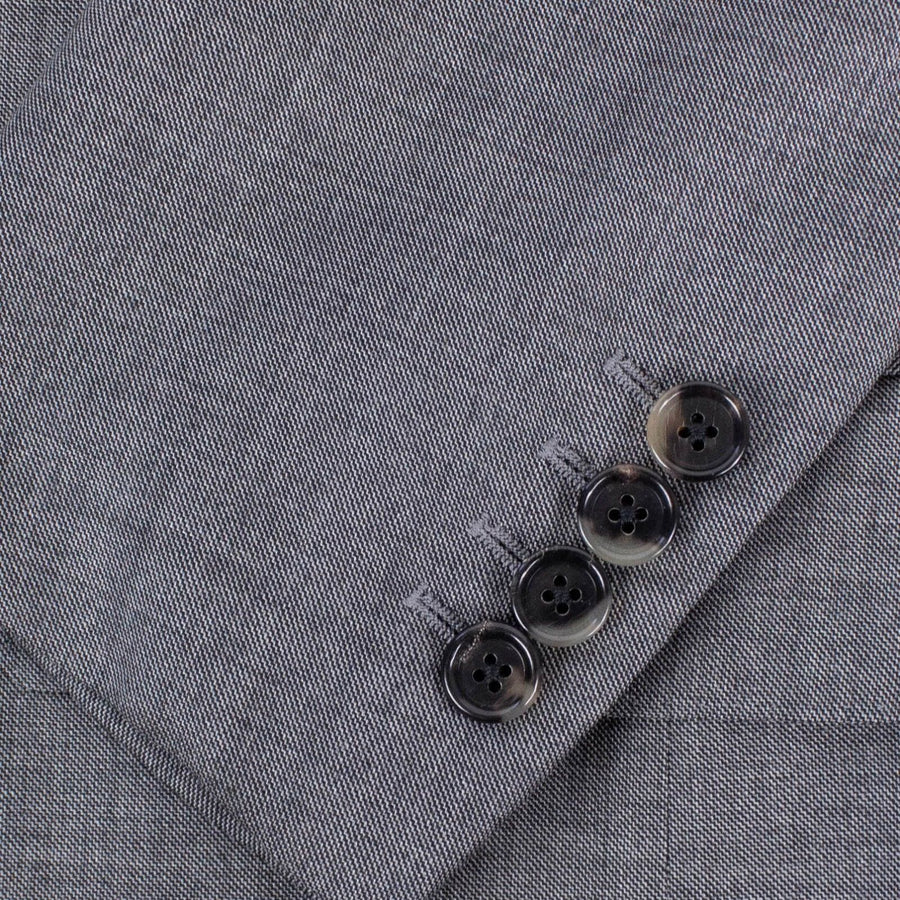 Drop 8 Wool Three Roll Two Button Suit - Gray