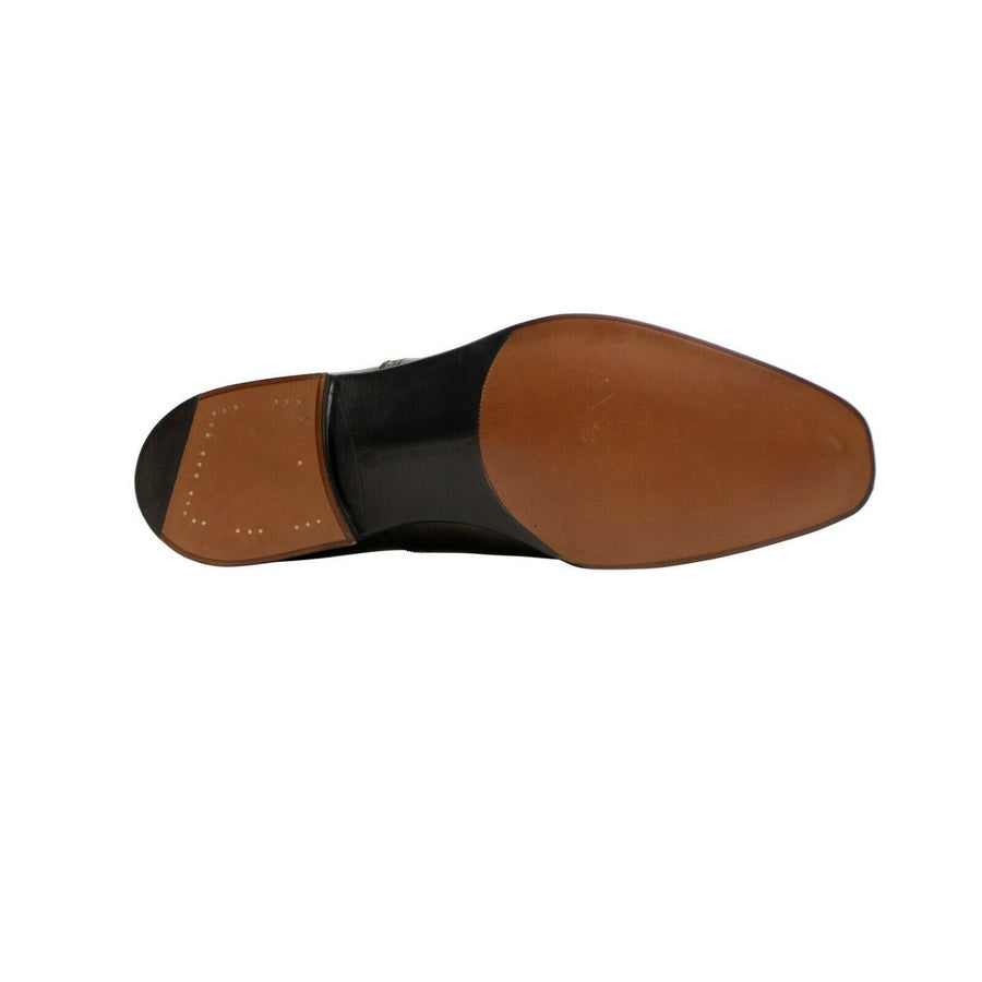 Leather Cap Toe Lace Up Oxfords - Antique Gray