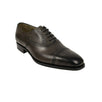 Leather Cap Toe Lace Up Oxfords - Antique Gray