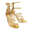 Forever Girl Studded Strappy 100mm Sandal Pumps - Gold