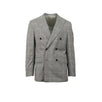 Drop 7 Check Wool Blend Double Breasted Suit - Light Gray