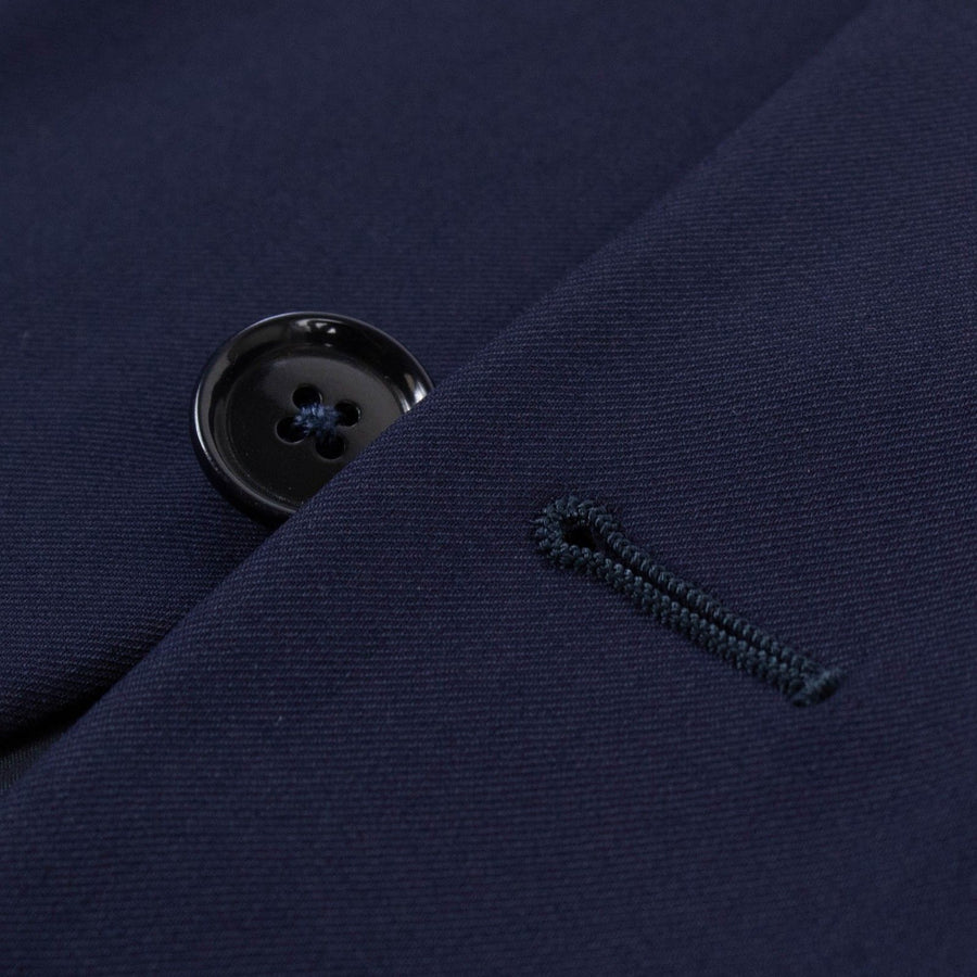 Drop 8 Solid Wool Two Button Suit - Navy Blue