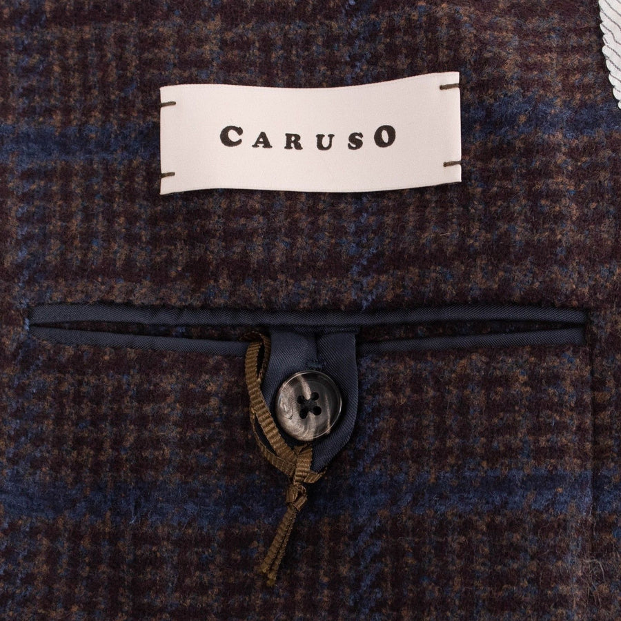 Drop 8 Windowpane Check Wool Blend 3 Roll 2 Button Sport Coat - Purple