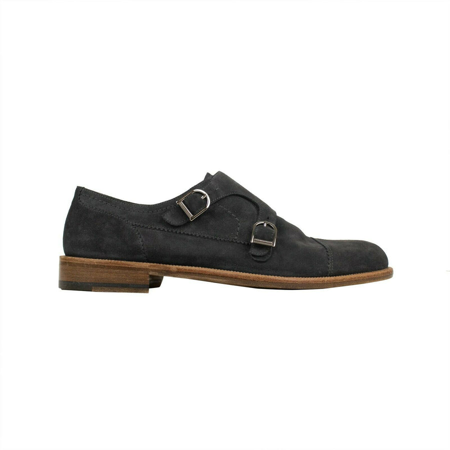 Suede 'Double Monk' Shoes - Gray
