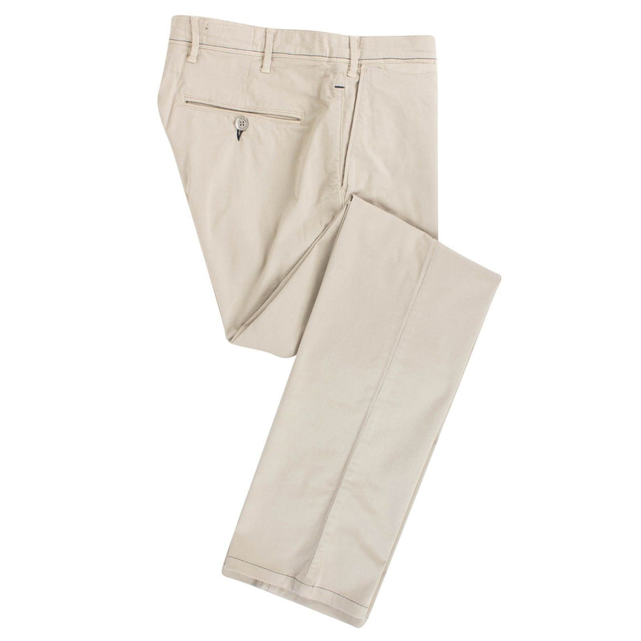 Beige Cotton Blend Pants