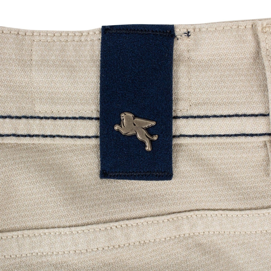 Beige Cotton Blend Pants