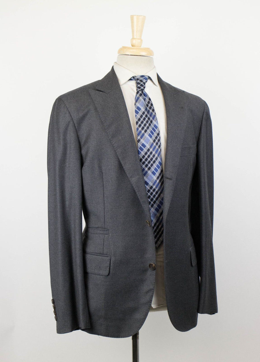 Wool 3 Roll 2 Button Sport Coat - Gray