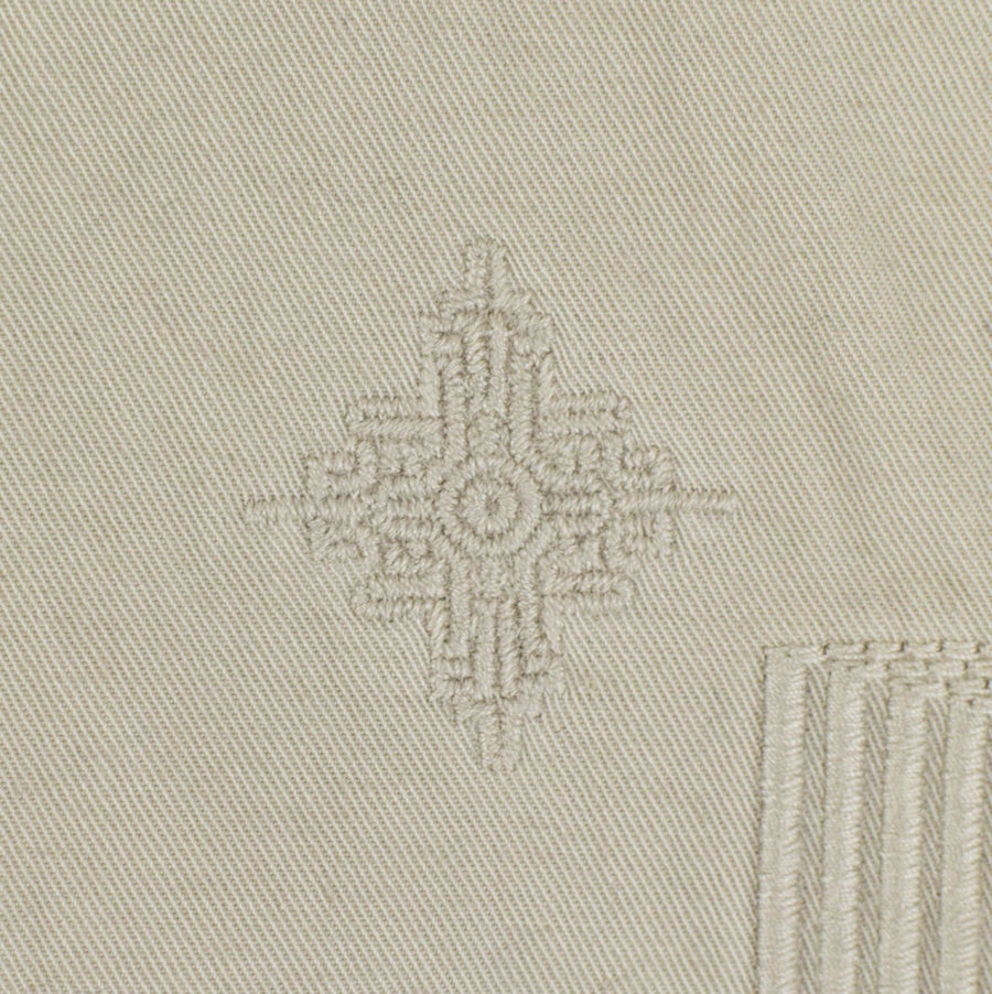 Cotton Embroidered Shorts - Tan