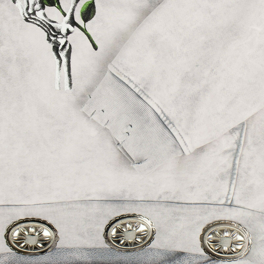 Perfect Trucker Pullover Hoodie - Acid Gray