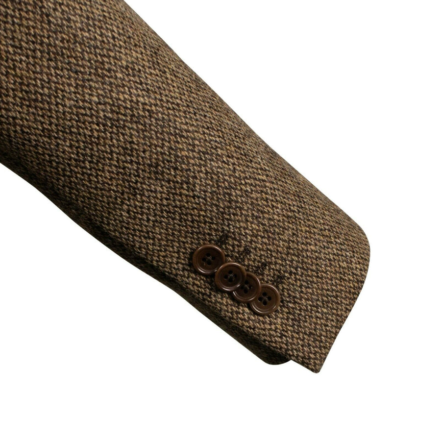 Drop 7 Tweed Wool Three Roll 2 Button Sport Coat - Brown