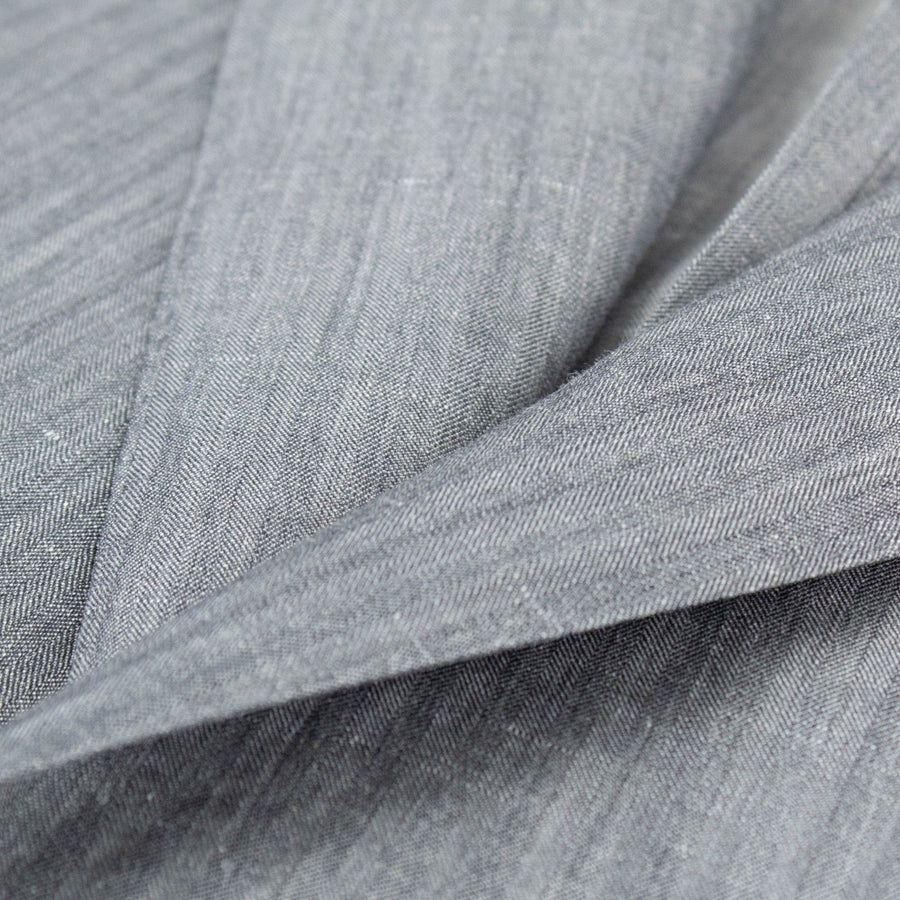Drop 7 Solid Wool Blend Two Button Suit - Gray