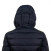 'Talev' Down Filled Quilted Puffer Long Coat - Navy Blue