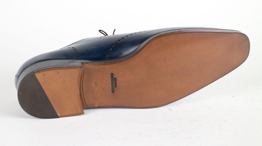 Leather Wingtip Oxfords - Blue