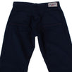 Navy Blue Cotton Blend Pants