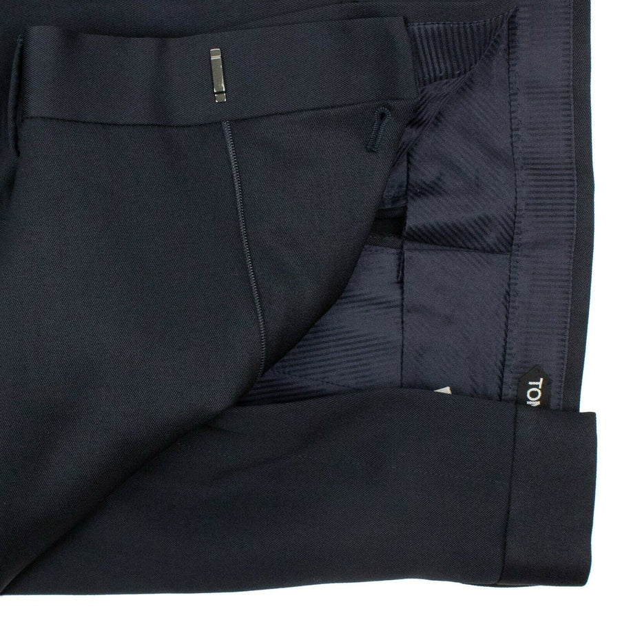 Wool Dress Pants - Navy Blue