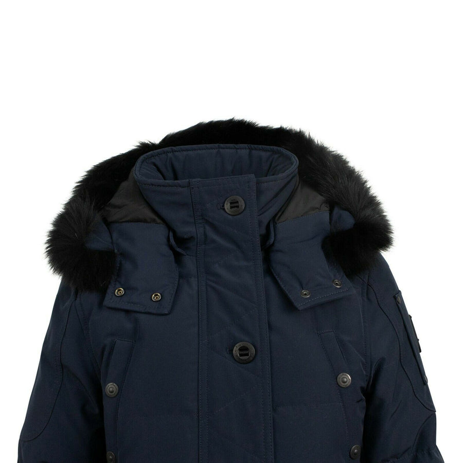 Women's 'Midcore' Down Puffer Jacket - Navy Blue