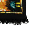 Cashmere Silk 'Brazil' Printed Shawl Scarf - Black / Multi