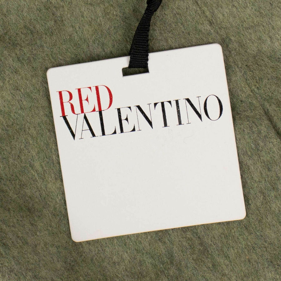 Wool Pleated Above Knee Length  Skirt - Gray / Brown