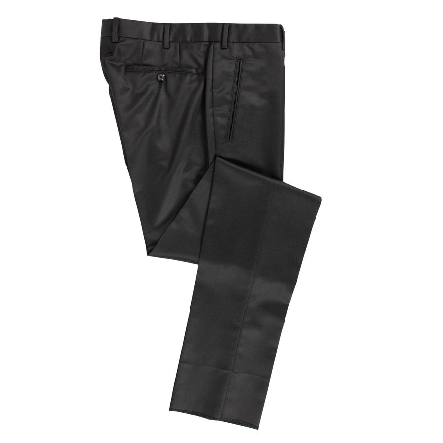 Black Wool Blend Dress Pants