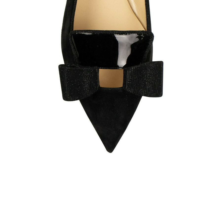 'Souriceau'  Velvet Flats - Black