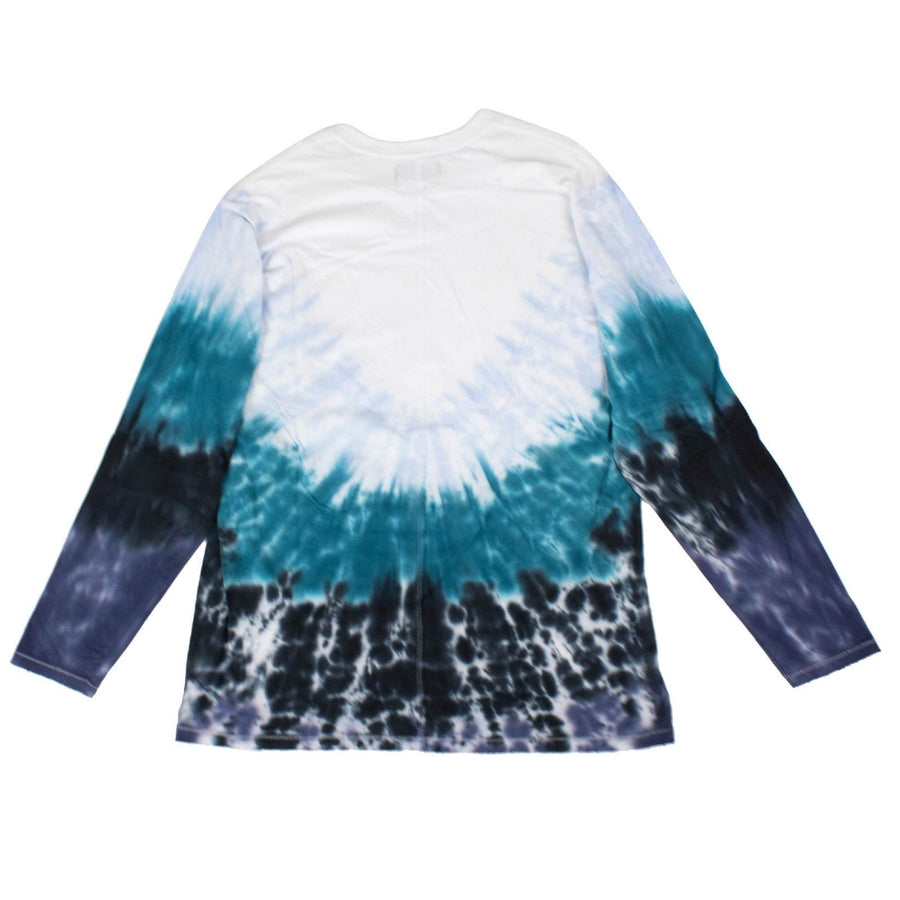 Tie Dye Long Sleeve Oversize T-Shirt - Blue