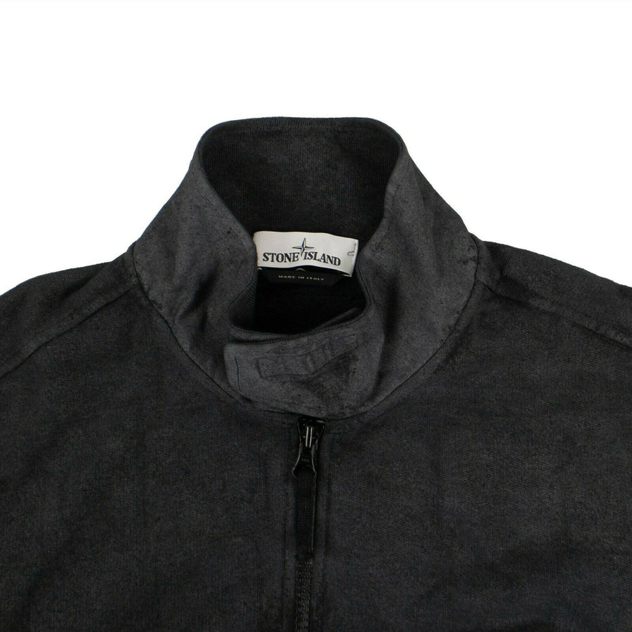 Cotton Zip Up Sweatshirt - Charcoal Gray