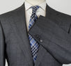 Windowpane Cashmere Blend 2 Button Suit - Gray