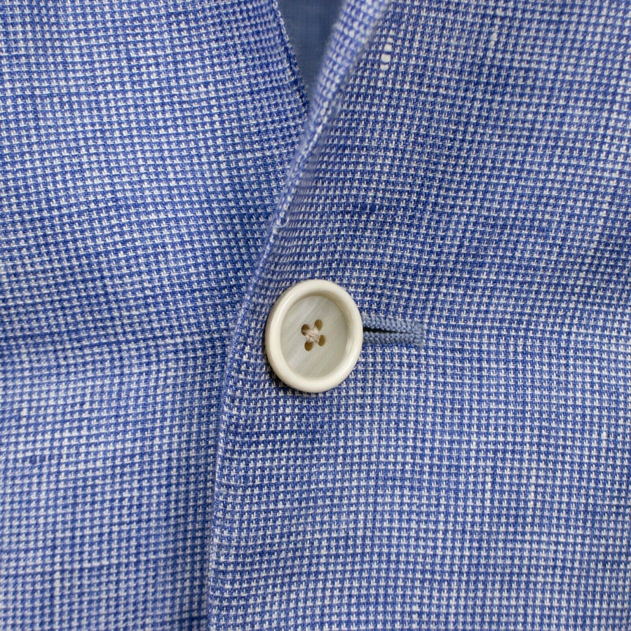 Drop 8 3 Roll 2 Button Linen Sport Coat - Blue