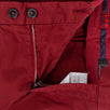 Red Cotton Blend Pants