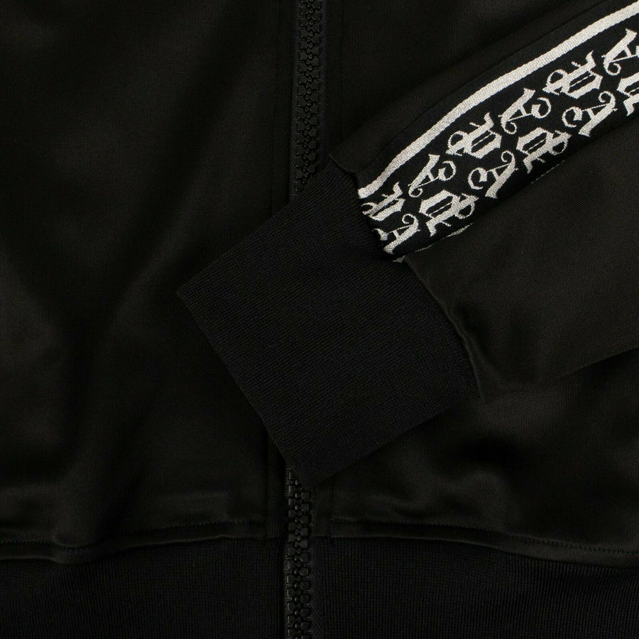 Sleek Varsity Track Jacket - Black