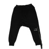 Cotton Drop-Crotch Sweatpants - Black