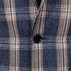 Drop 8 Plaid 3 Roll 2 Button Linen Sport Coat - Blue