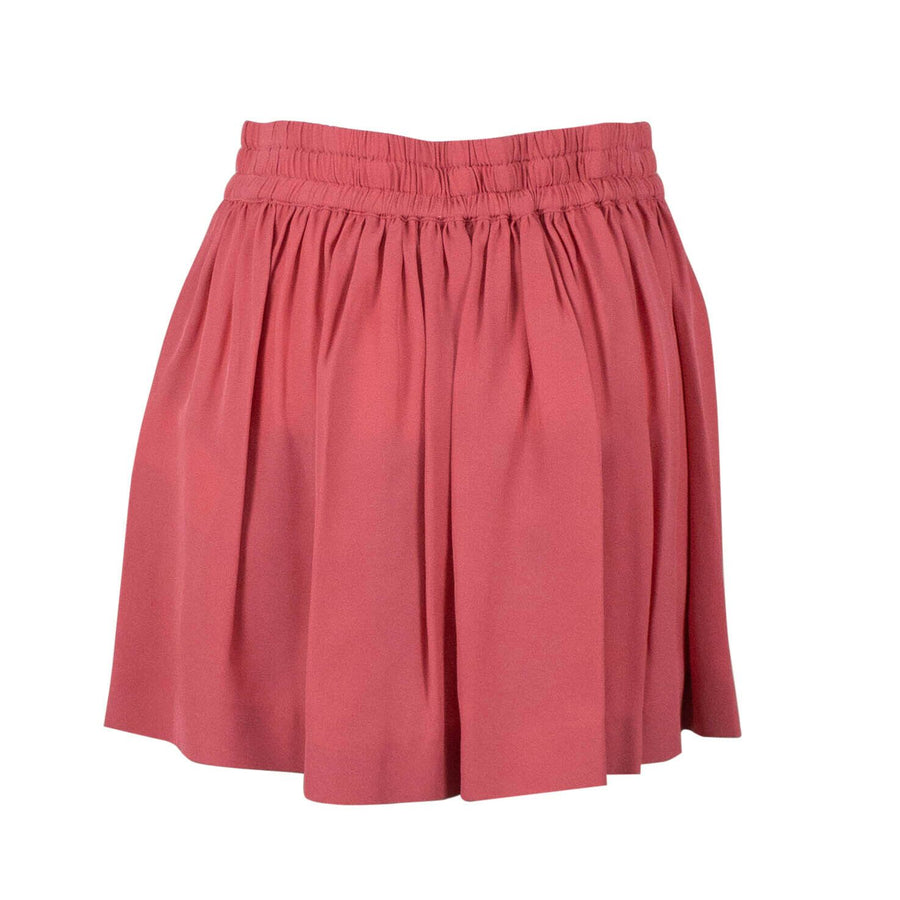 Gathered Elastic Mini Skirt - Pink