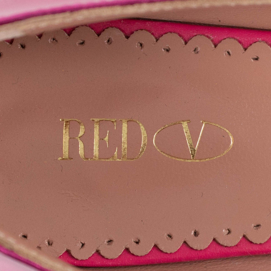 Metallic Leather Applique Loafer Flats - Pink