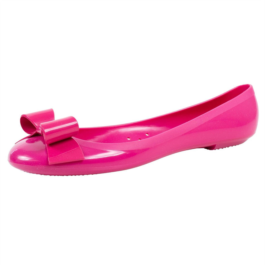 Pink With Bow Rubber Flats