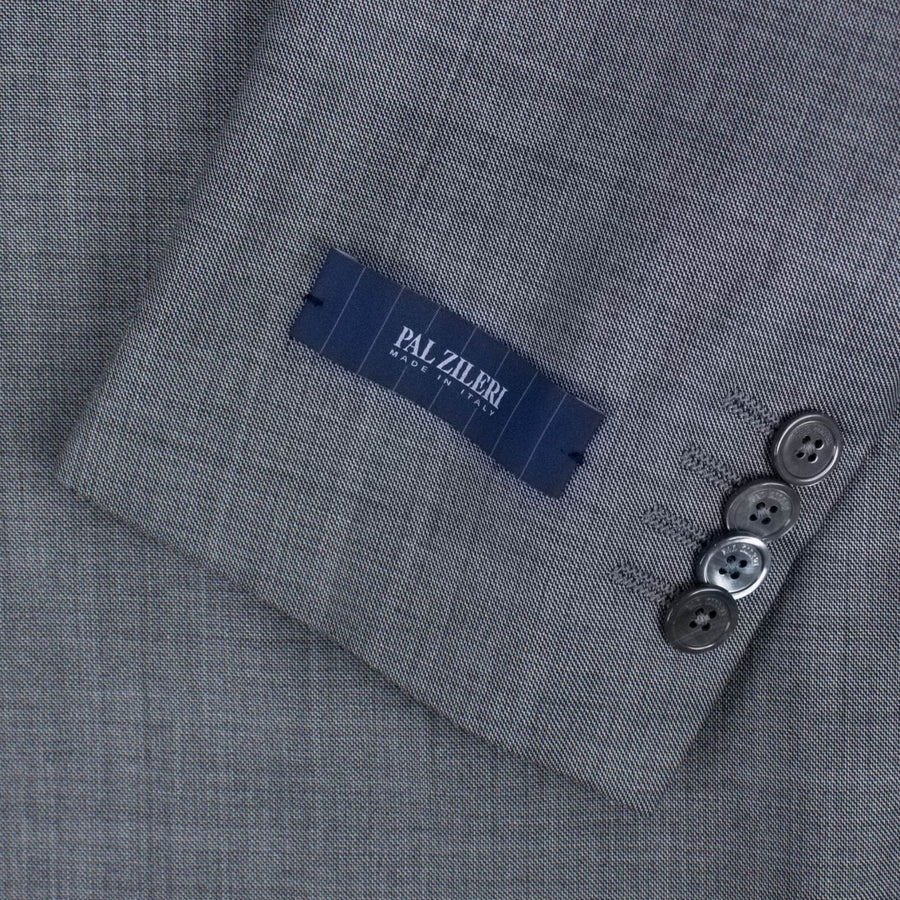 Wool Two Button Suit - Heather Gray