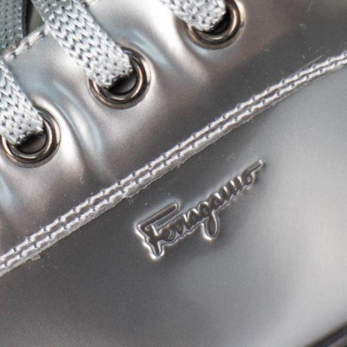 Stephen 2 Metallic Leather High-Top Sneakers - Silver