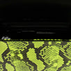 Snakeskin 'Binder Clip' Cross-Body Bag - Green