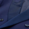 Cahmere Blend Double Breasted Tuxedo Suit - Blue