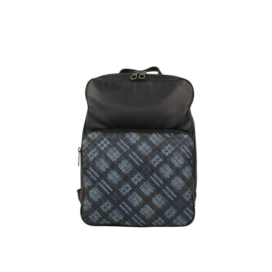 Double Brick In Tartan Dots Medium Backpack  - Blue