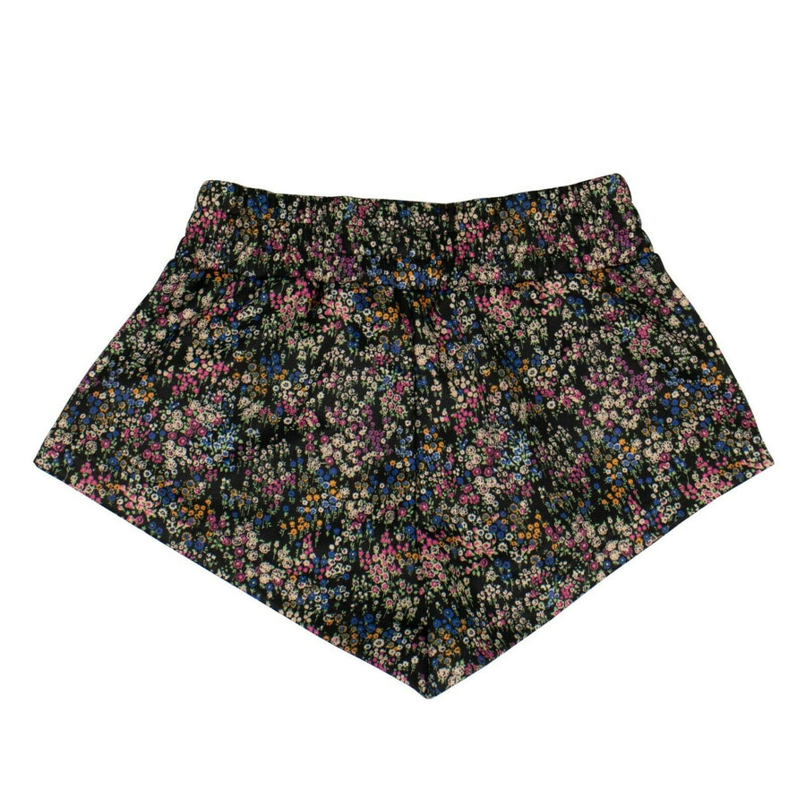 Side Stripe Floral Print Track Shorts - Multi