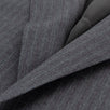 Pinstriped Wool Two Button Suit - Heather Grey