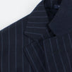 Drop 7 Striped Wool Two Button Suit - Navy