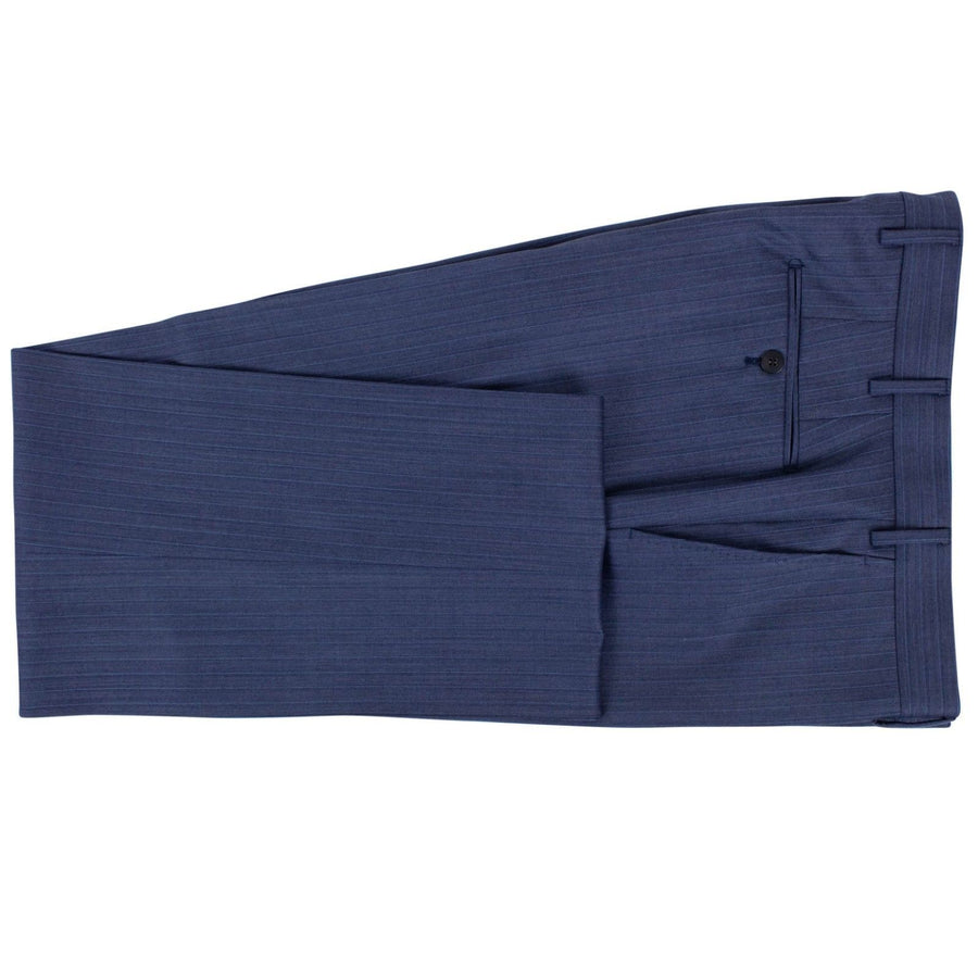 Drop 7 Wool Three Roll Two Button Suit - Navy Blue