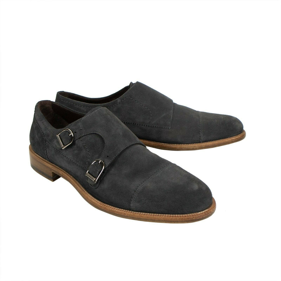 Suede 'Double Monk' Shoes - Gray