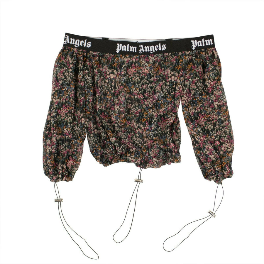 Floral Print Strapless Top Shirt - Multi