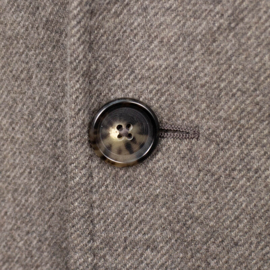 Wool Double Breasted Overcoat - Light Brown