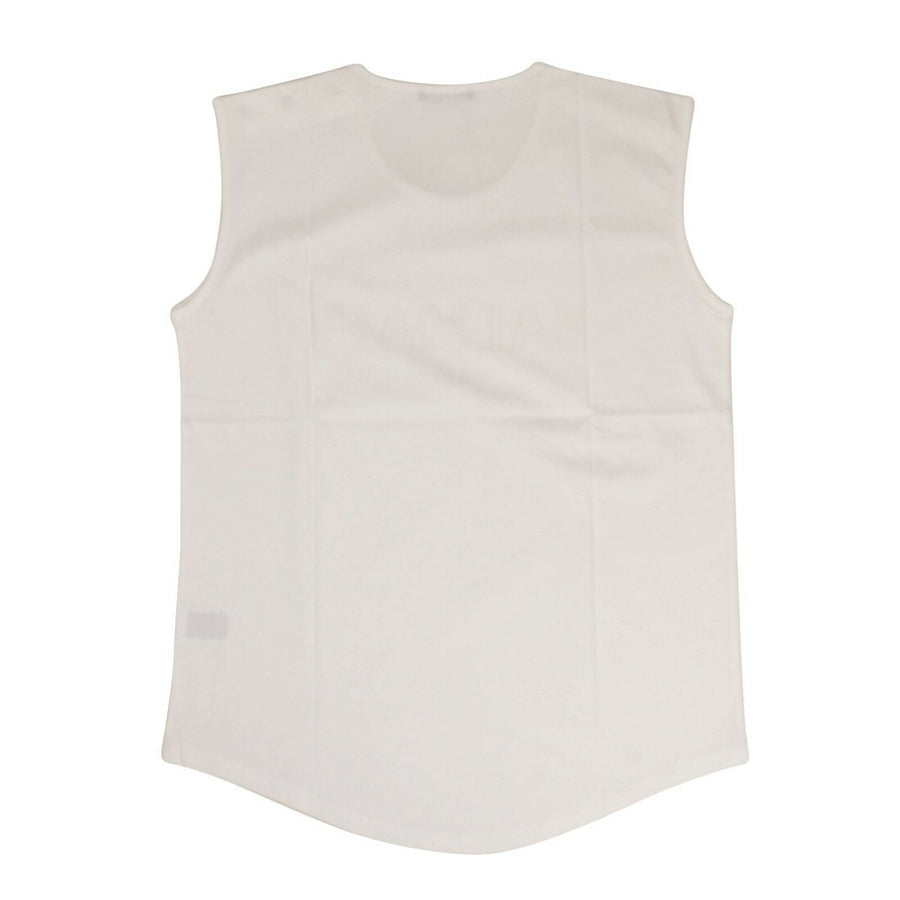 Sleeveless Cotton Logo T-Shirt - White