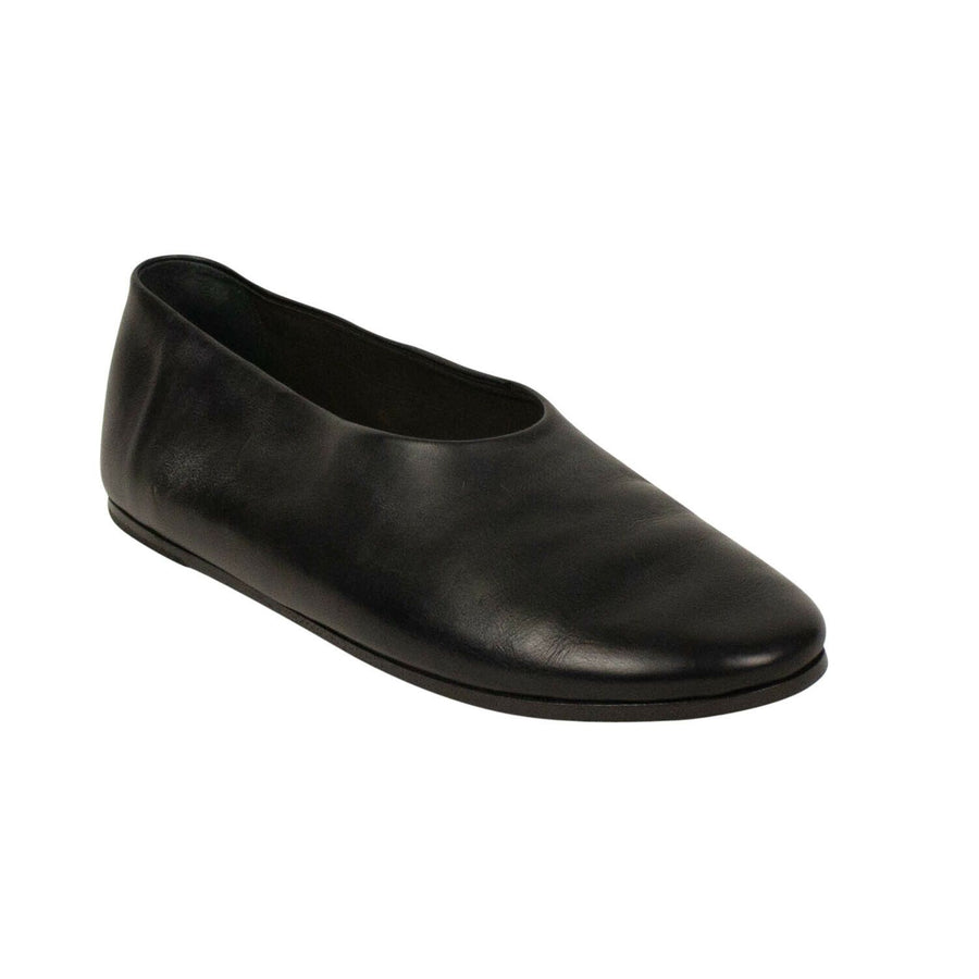 Caltellaccio Leather Flats - Black