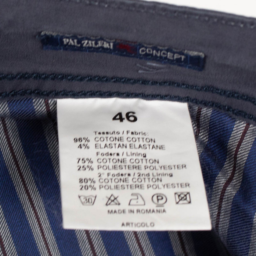 Gray Cotton Blend Pants